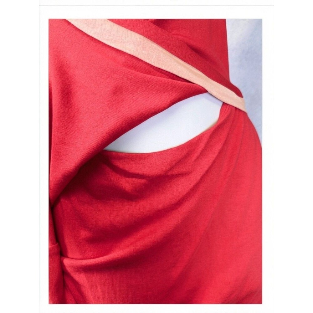 41Hawthorn Rayon Blend Coral Vacation Tank Dress Small Sleeveless Stretchy - Picture 4 of 7